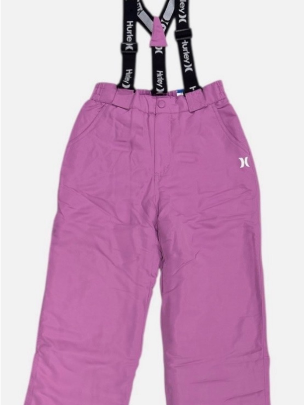 Hurley Pink Kids Snow Pants with Black Logo Label